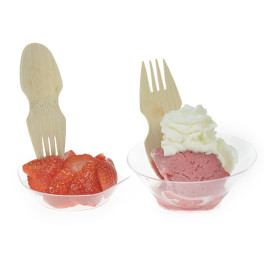 Bamboe Vork Spork 9cm in een doosje (20 stuks) 