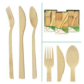 Couteau en Bambou 17cm en boîte (50 Utés)