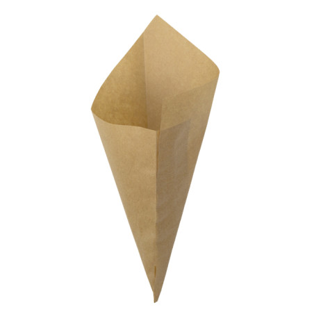 Cornet en Papier Ingaissable Kraft 22,5cm 80g (100 Utés)