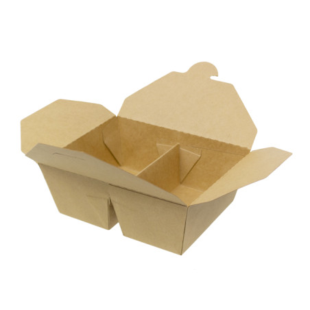 Oosterse Maaltijdbox Kraft-Kraft 2C 17x13,5x6,5cm 1.000ml (25 Stuks)