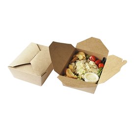 Oosterse Maaltijdbox Kraft-Kraft 21,5x15,5x6,5cm 1.900ml (25 Stuks)