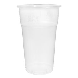 Plastic PP beker transparant 375ml Ø8,0cm (74 stuks) 