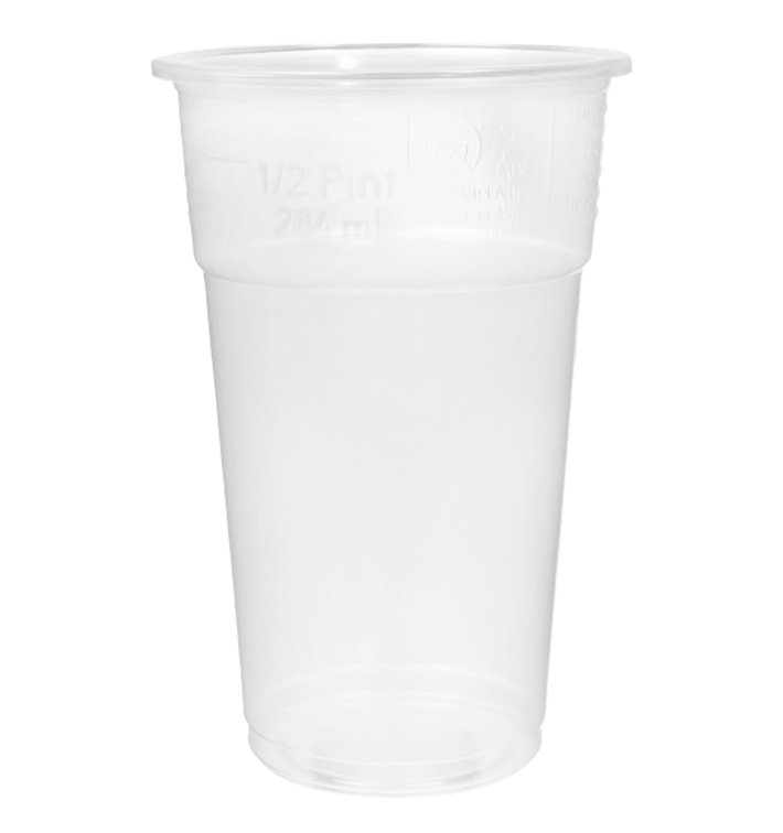 Plastic PP beker transparant 375ml Ø8,0cm (74 stuks) 