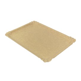 Plat rectangulaire en Carton Kraft 16x22 cm (100 Unités)