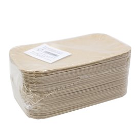 Plat rectangulaire en Carton Kraft 12x19 cm (100 Unités)