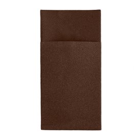 Serviette Kangourou en Airlaid Marron 40x40cm (30 unités)