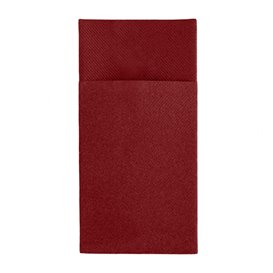 Serviette Kangourou en Airlaid Rouge 40x40cm (30 Utés)