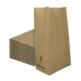 Papieren zak zonder handvat kraft 50g/m² 15+9x28cm (25 stuks) 