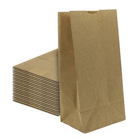 Sac en papier KRAFT sans anses 50g/m² 12+8x24cm (1.000 Utés)