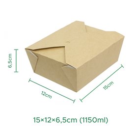 Boîte Américaine Kraft 15x12x6,5cm (25 Utés)