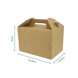 Paper Menu Box Kraft 22,5x14,5x15cm (150 stuks)