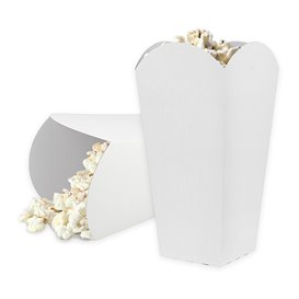 Etuis à Pop-Corn Petit Blanc 45gr 6,5x8,5x15cm (25 Utés)