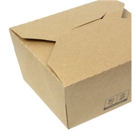 Boîte Américaine Kraft-Kraft 12x10,5x6,5cm 750ml (25 Utés)