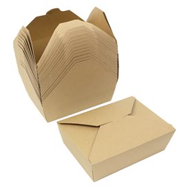 Boîte Américaine Kraft-Kraft 21,5x15,5x6,5cm 1.900ml (200 Utés)