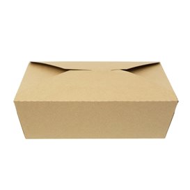 Boîte Américaine Kraft-Kraft 21,5x15,5x6,5cm 1.900ml (25 Utés)