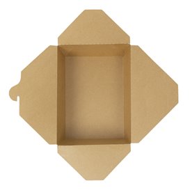 Boîte Américaine Kraft-Kraft 21,5x15,5x6,5cm 1.900ml (25 Utés)