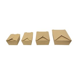 Boîte Américaine Kraft-Kraft 16x10x6,5cm 900ml (200 Utés)