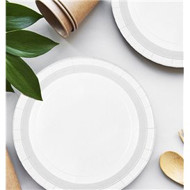 Assiette en Carton Ronde Ingraissable Blanc Ø18cm 220g/m² (400 Utés)