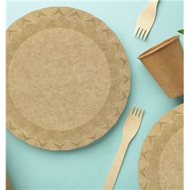 Assiette en Carton Kraft “Flower” Ø23cm 245g/m² (600 Utés)