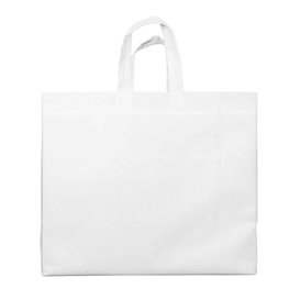 Niet geweven PREMIUM tas met korte hengsels wit 45+20x40cm (25 stuks)