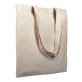 Sac Coton avec Anses Longues Beige 38x42cm (25 Utés)