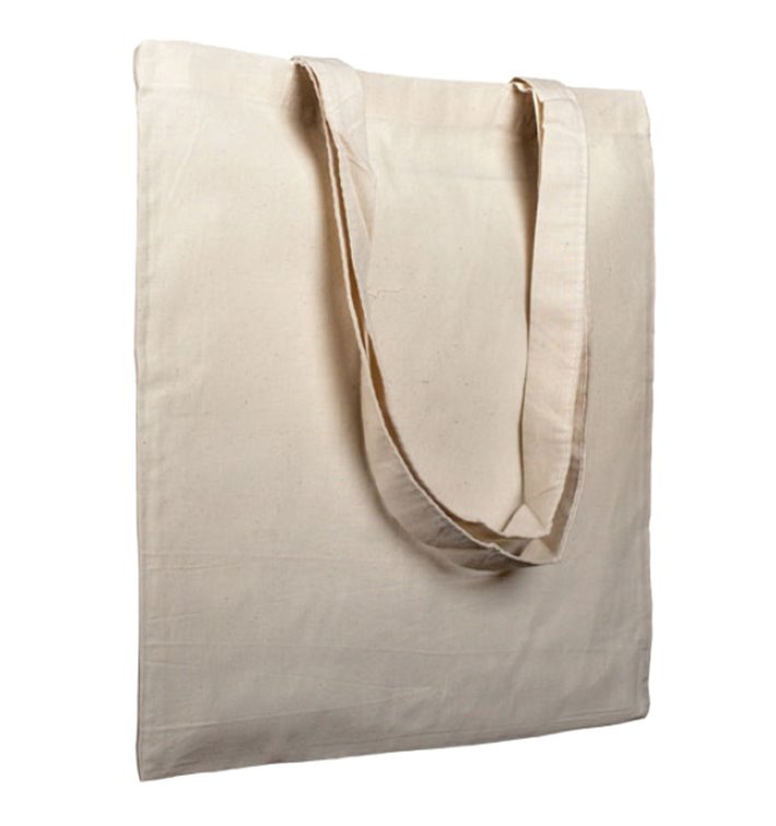 Katoenen Tas met Lange Hengsels Beige 38x42cm (25 stuks)