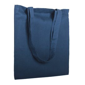 Sac Coton avec Anses Longues Bleu Marine 38x42cm (200 Utés)