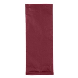 Enveloppe Porte-Couverts avec Serviettes Bordeaux 11x25cm (100 Utés)