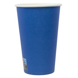 Kartonnen beker “Colours” Blauw 600ml Ø9,4cm (20 stuks)