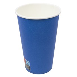 Kartonnen beker “Colours” Blauw 600ml Ø9,4cm (20 stuks)