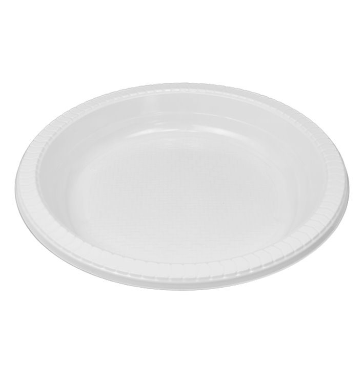 Assiette Réutilisable PS Creuse Blanche 22cm (50 Utés)