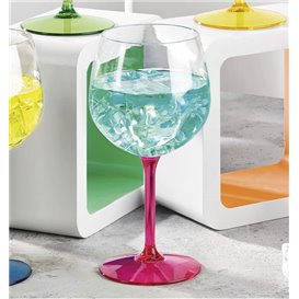 Verre Balloon Réutilisable Durable TT Pied Fuchsia 580ml (6 Utés)