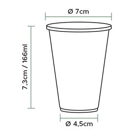 Herbruikbare Plastic Beker PP Wit 166ml (3.000 stuks) 