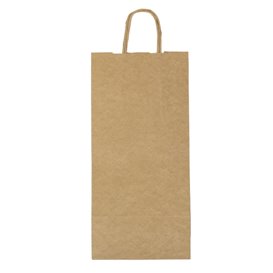 Sac en Papier Kraft Porte-Bouteilles 18+8x39cm (300 Utés)