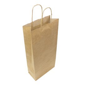 Sac en Papier Kraft Porte-Bouteilles 18+8x39cm (300 Utés)