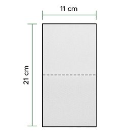 Papieren servet Tissue 2 laags V-gevouwenwit 11x21cm (200 stuks)