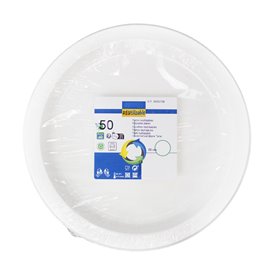 Assiette Plate Réutilisable Economique PS Blanc Ø22cm (50 Utés)