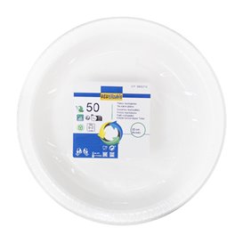 Assiette Creuse Réutilisable Economique PS Blanc Ø22cm (50 Utés)