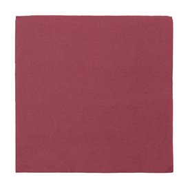 Serviette en Papier Molletonnée 40x40cm 2E Bordeaux (50 Utés)