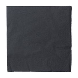 Serviette en Papier avec Bordure 40x40cm 2E Noire (800 Utés)