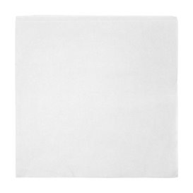 Serviette en Papier Molletonnée 40x40cm 2E Blanche (50 Utés)