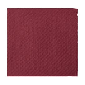 Papieren Servet Micropunt 2-laags Bordeaux 20x20cm (100 Stuks)