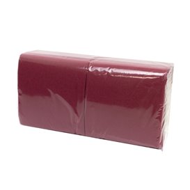 Serviette Cocktail en Papier Molletonnée 20x20cm Bordeaux (100 Utés)