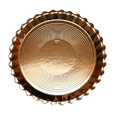 Assiette en Carton Ronde Doré Venus 30 cm (5 Unités)