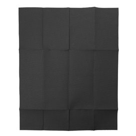 Serviette Kangourou en Papier Molletonnée 33x40cm Noire (600 Utés)