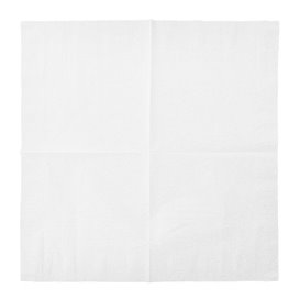 Serviette en Papier avec Bordure 40x40cm 1E Blanche (9.600 Utés)