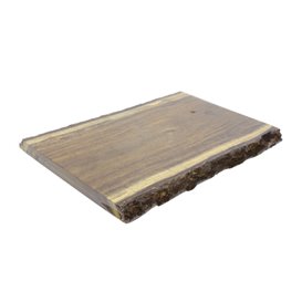 Houten bediening schotel Rechthoekige vorm 30,5x20,3x1,9cm (1 stuk) 