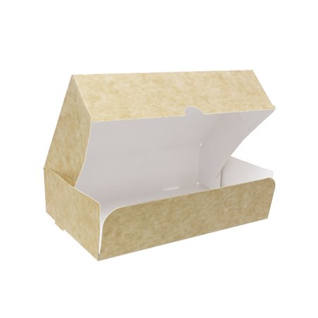 Boîte Pâtissière  en Carton Kraft 17,5x11,5x4,7cm 250g (20 Utés)