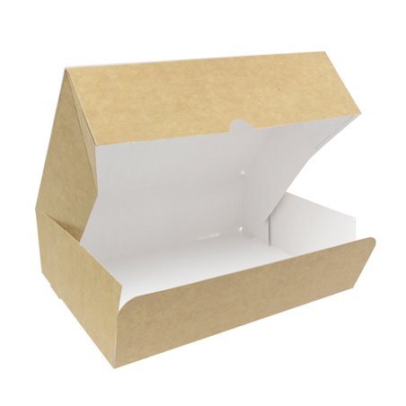 Boîte Pâtissière  en Carton Kraft 20,4x15,8x6cm 1kg (20 Utés)