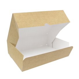 Boîte Pâtissière  en Carton Kraft 20,4x15,8x6cm 1kg (260 Utés)